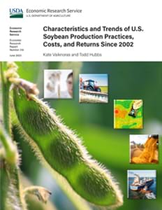 This is the cover image for the Characteristics and Trends of U.S. Soybean Production Practices, Costs, and Returns Since 2002 report.